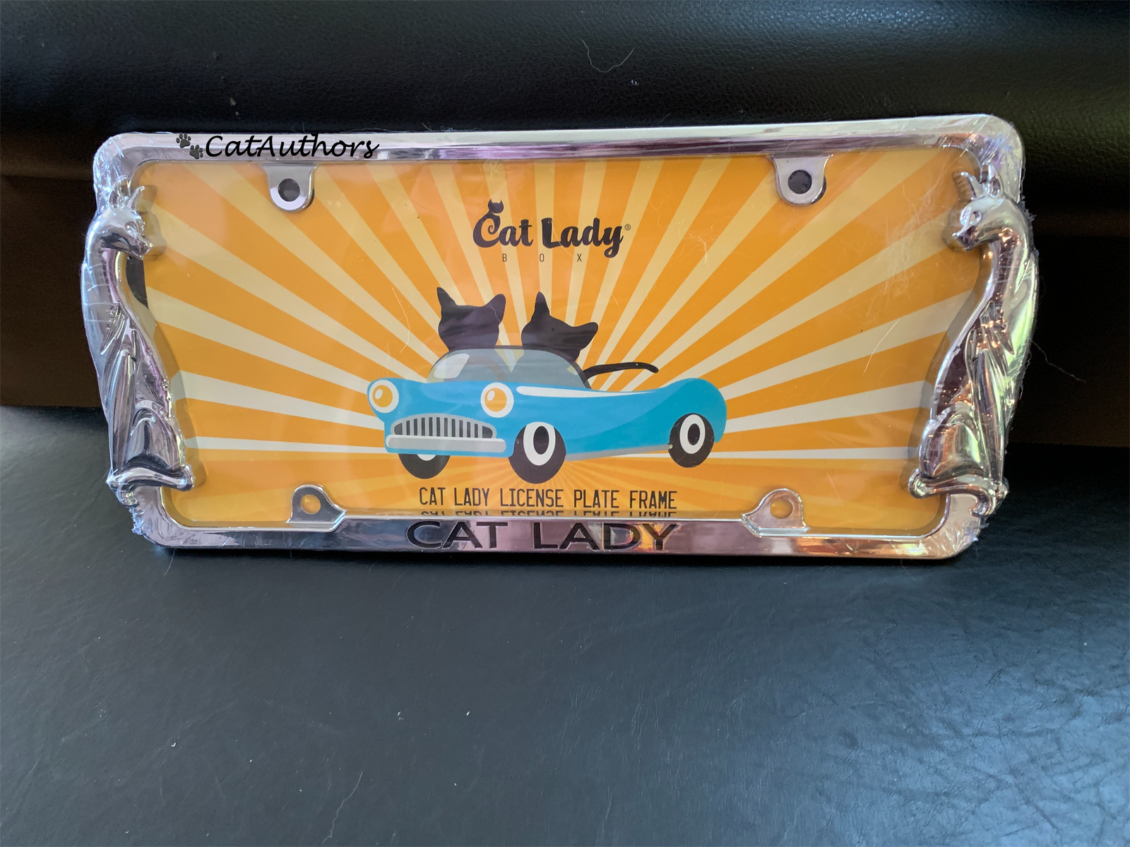 CAT LADY LICENSE PLATE FRAME | Cat Authors