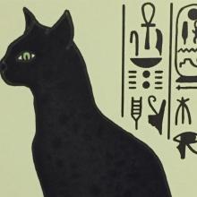 I'm a black Egyptian cat.