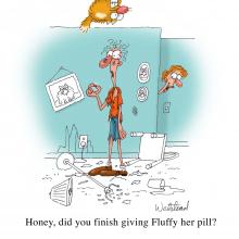 This is how Gracee takes a pill.